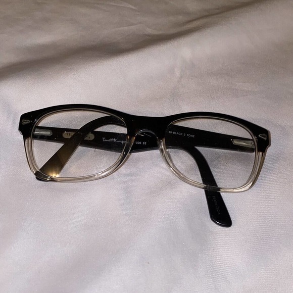 Ernest Hemingway 4606 51-20-140 2 Tone Eyeglass Frames Wayfarer Black Clear - Picture 2 of 9